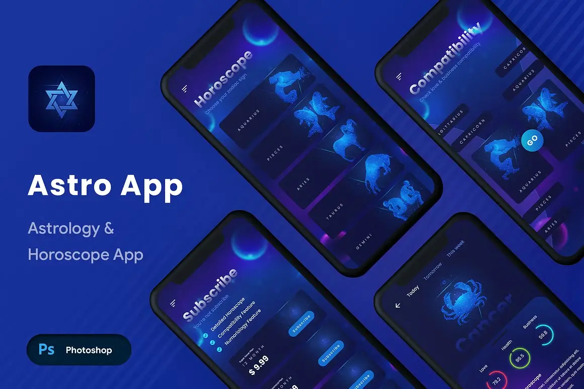 Astrology App & Horoscope App UI Kit